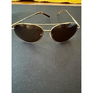 Vintage Vera Bradley  Katherine Aviator Sunglasses Gold Frame Brown Lens